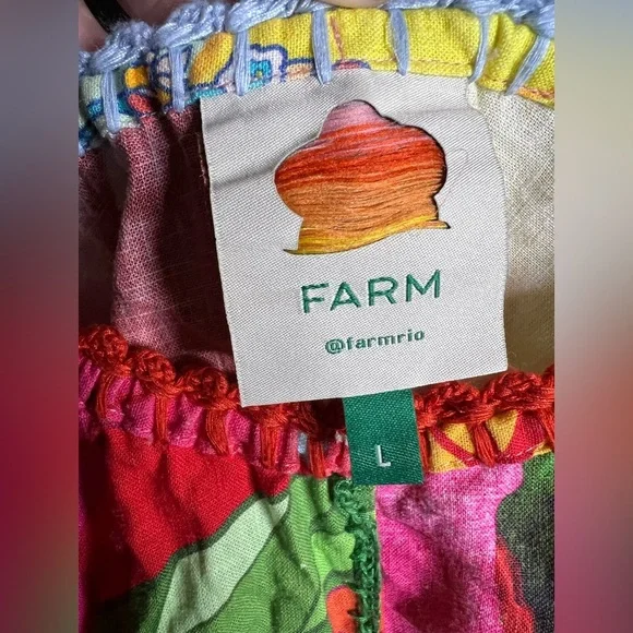 Farm Rio Floral Spaghetti Strap Top in Size Large. - Picture 6 of 8